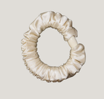 Cream Satin Scrunchies