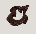 Brown Polka Dot Scrunchies