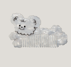 White Pearlescent Doggie Hair Comb