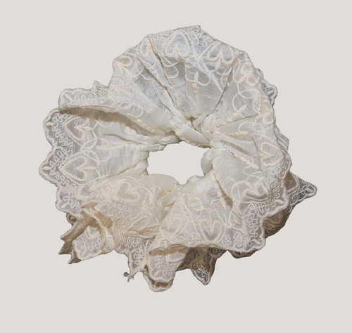 White Lace Scrunchie