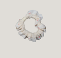 Cream Crochet Floral Scrunchies
