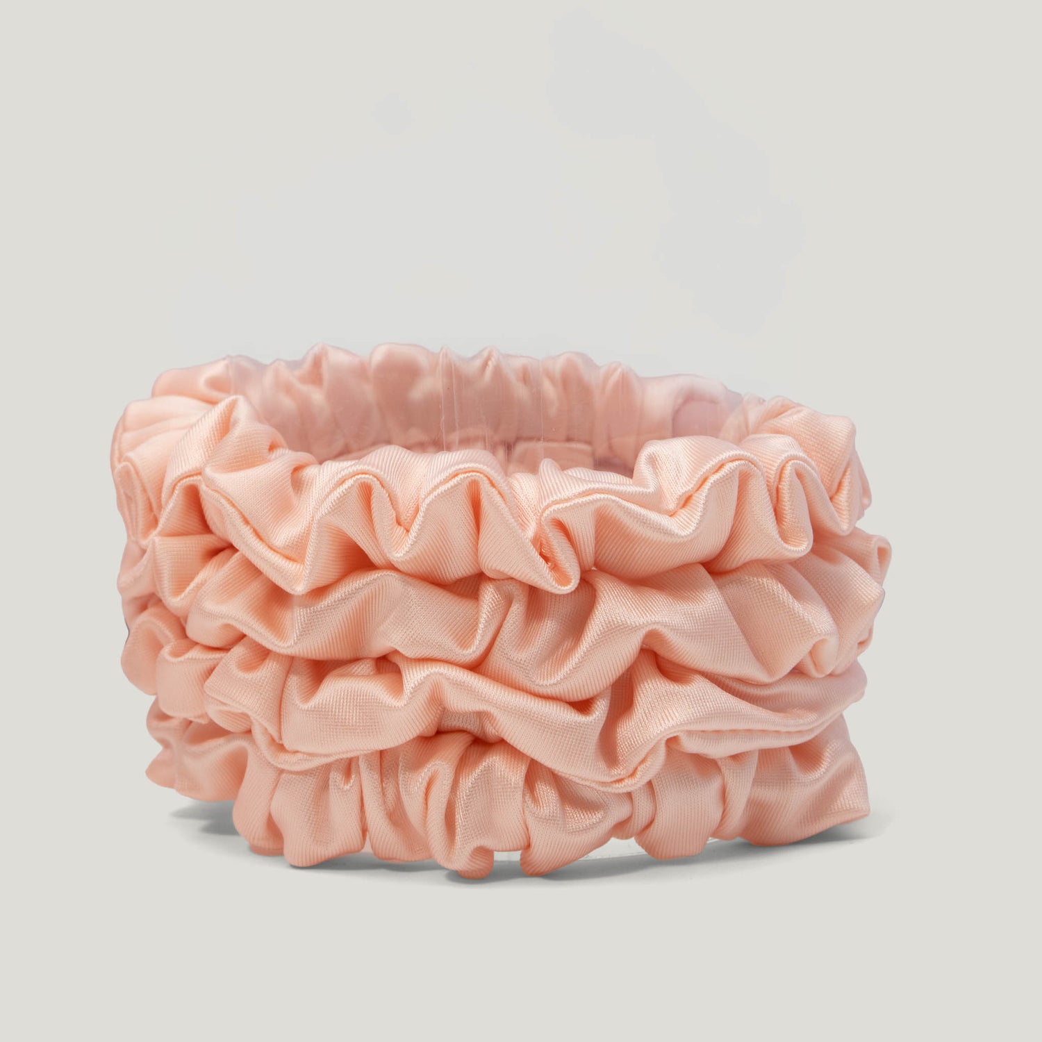 Silk Blush Rose Skinny Scrunchies - Pack of 8
