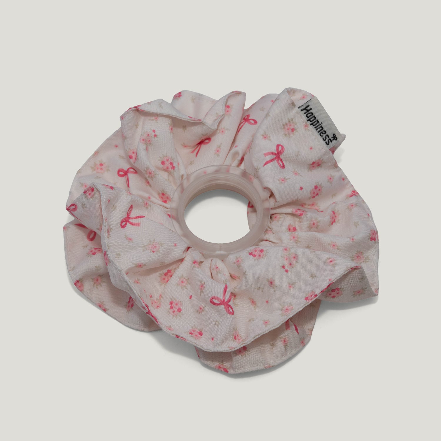 Off-White Bow Print Scrunchies - Pack of 2