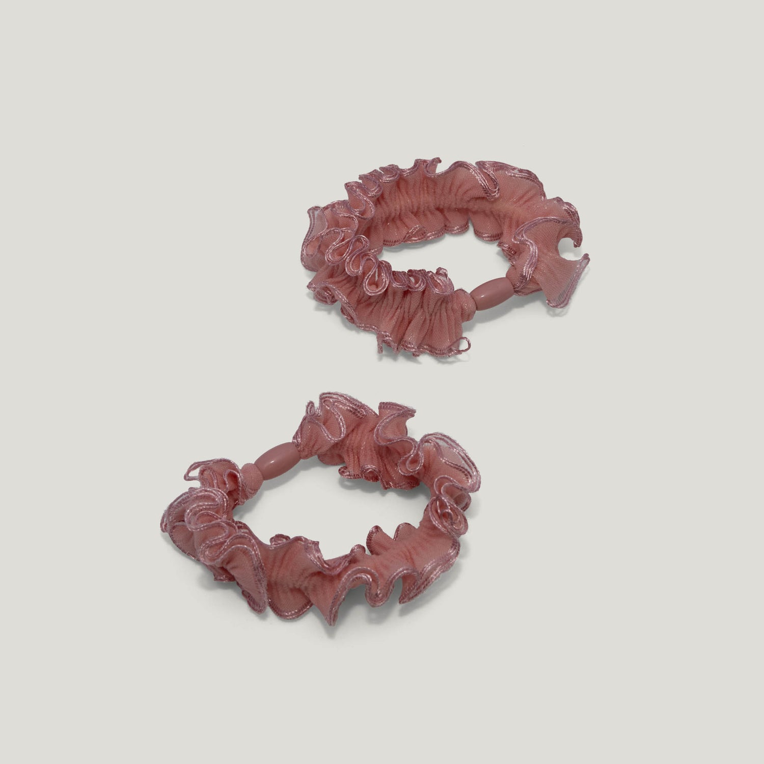 Pink Organza Scrunchies - Pack of 6