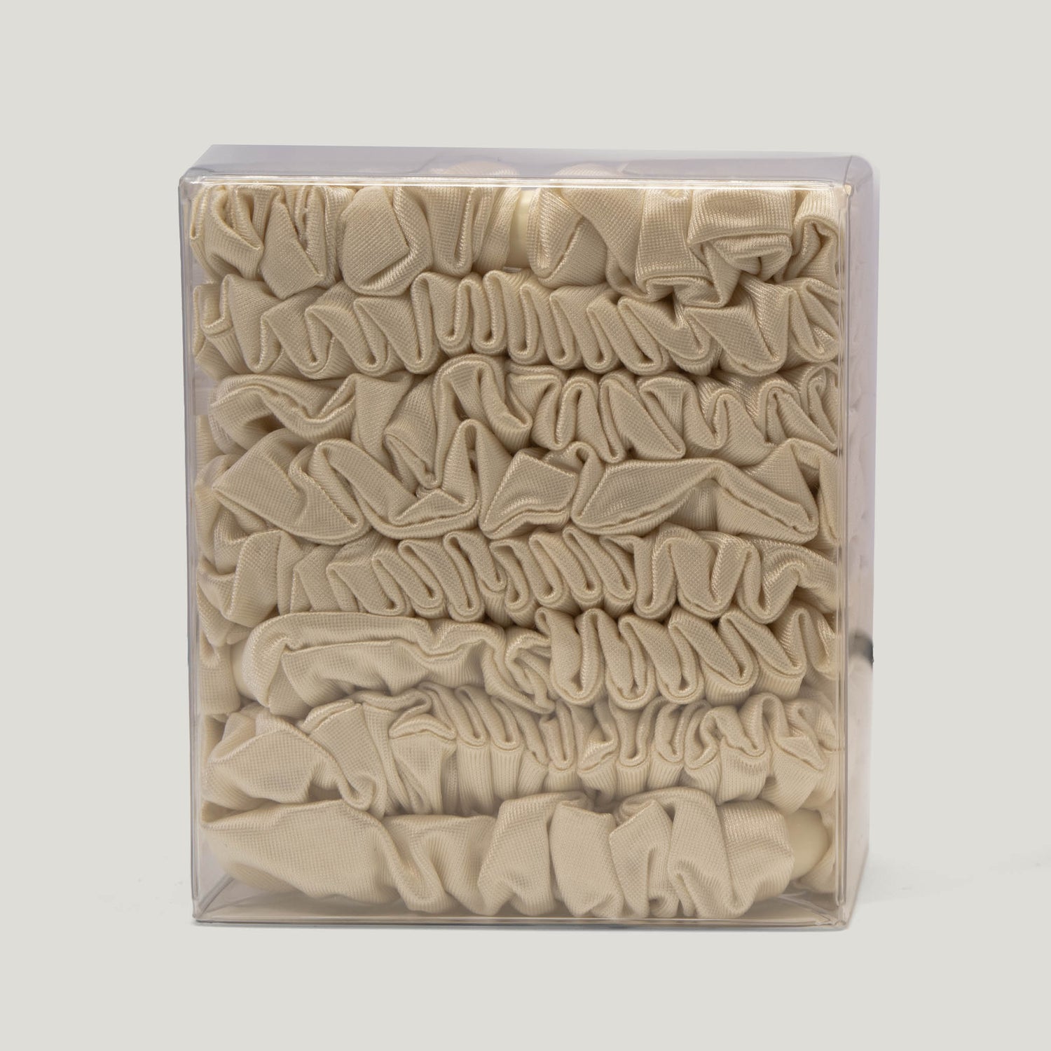 Silk Skinny Cream Scrunchies - Pack of 8